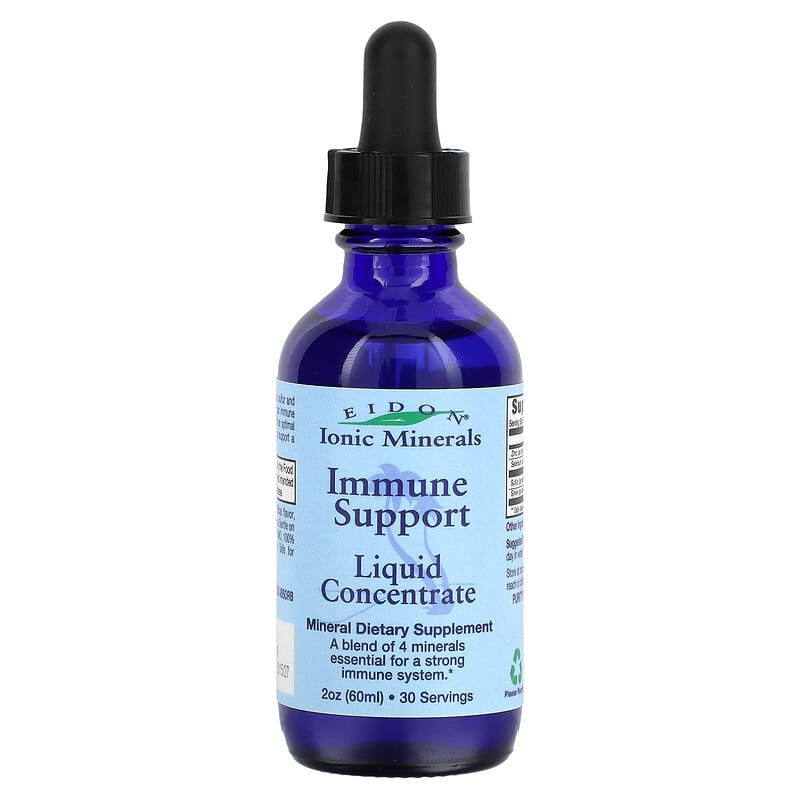 Eidon Mineral Supplements Ionic Minerals Immune Support Liquid Concentrate 2 oz (60 ml) 640923000215