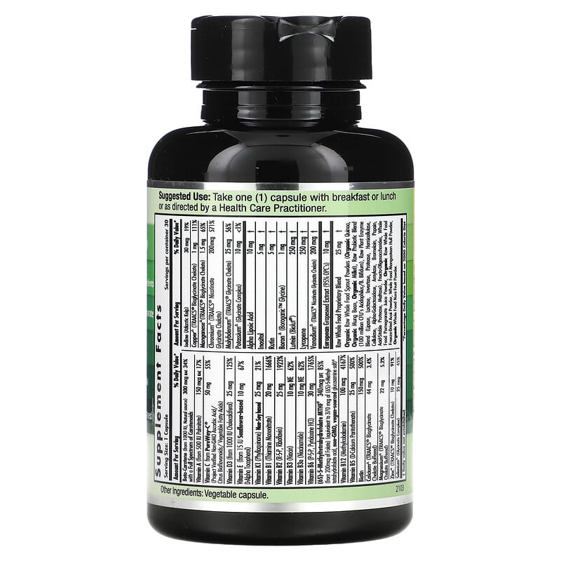 Emerald Laboratories, CoEnzymated Women's 1-Daily Multi, 30 Vegetable Caps 743650003365