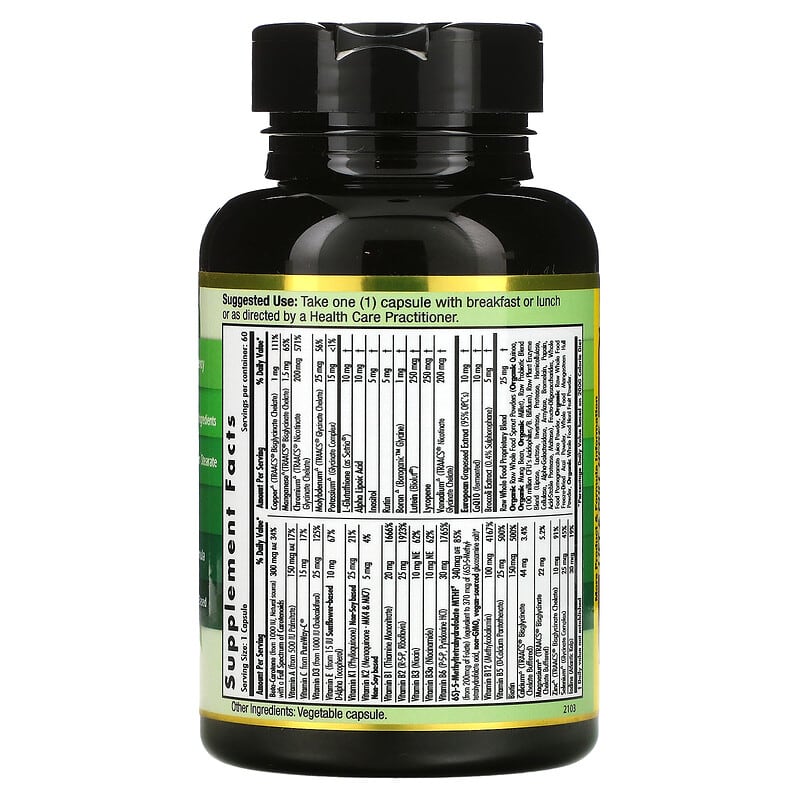 Emerald Laboratories, Coenzymated Women's 45+ 1-Daily Multi, 60 Vegetable Caps 743650003433