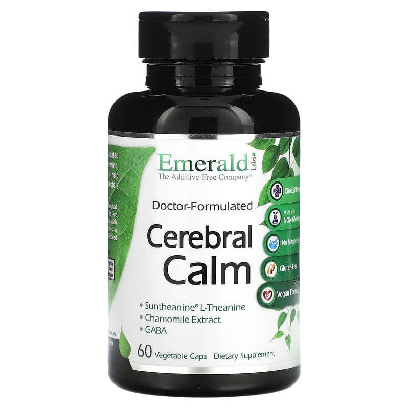 Emerald Laboratories Doctor-Formulated Cerebral Calm 60 Vegetable Caps 743650003686