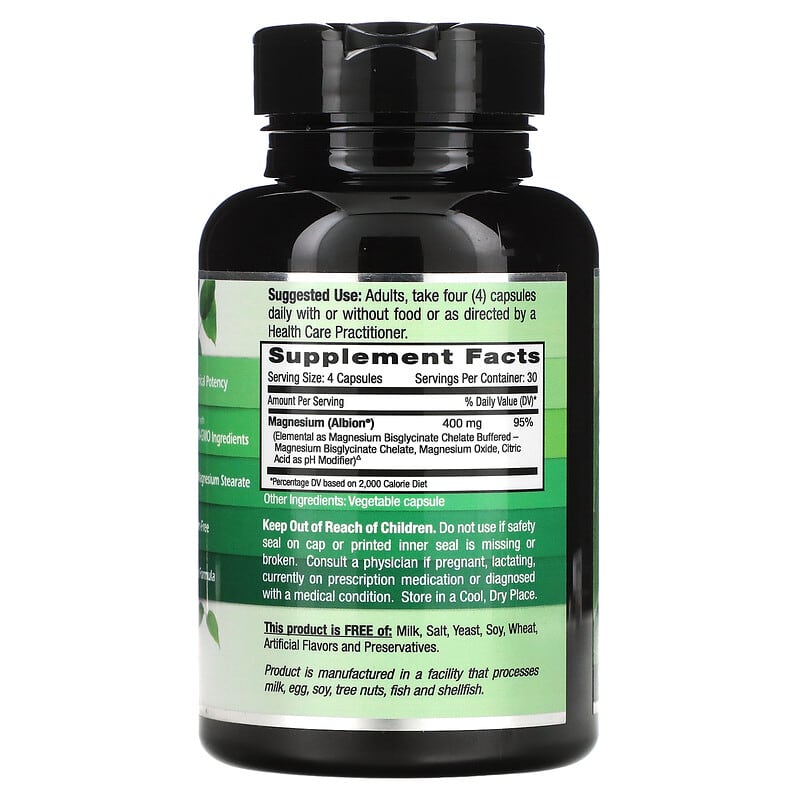 Emerald Laboratories, Pure Albion Magnesium, 100 mg, 120 Vegetable Caps 743650003525
