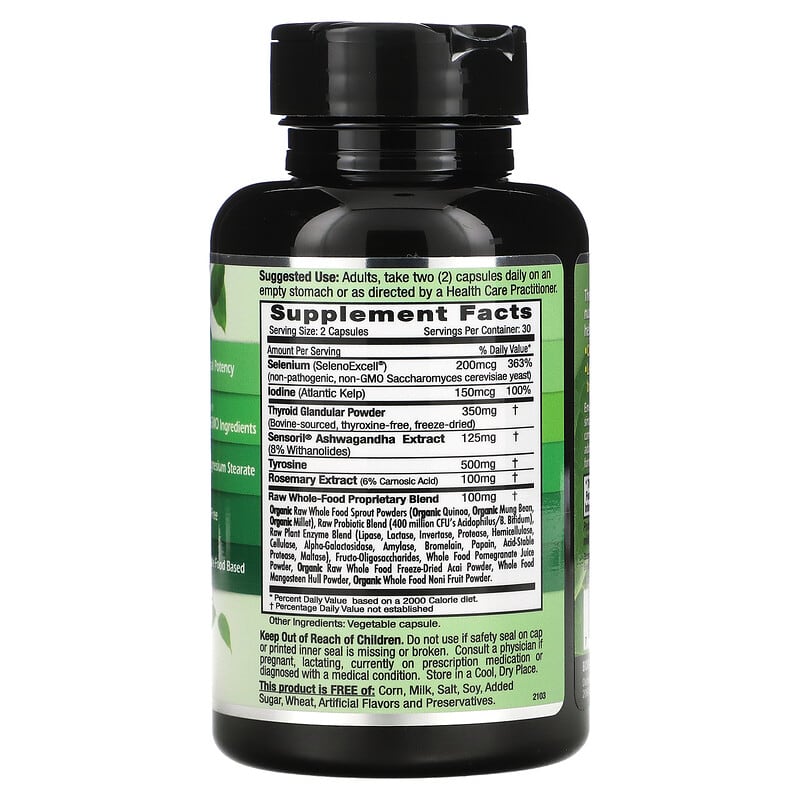 Emerald Laboratories, Thyroid Health, 60 Vegetable Caps 743650002245