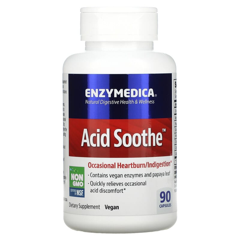 Enzymedica Acid Soothe 90 Capsules 670480981207