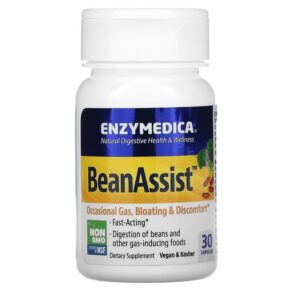 Enzymedica, BeanAssist, 30 Capsules 670480130308