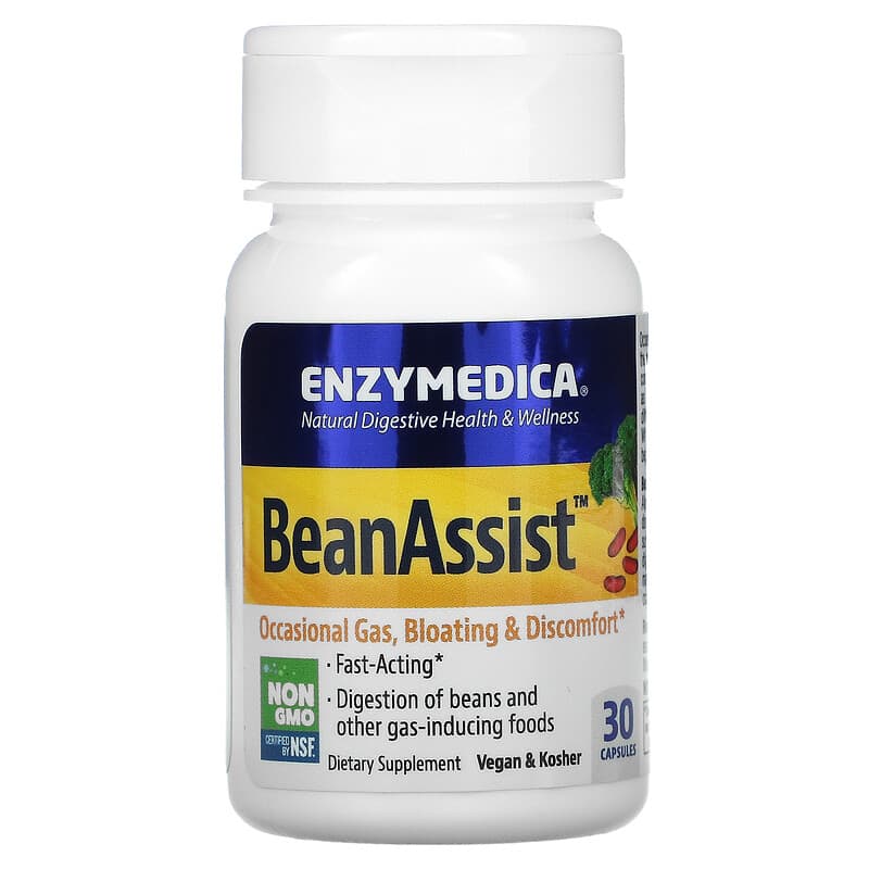 Enzymedica, BeanAssist, 30 Capsules 670480130308