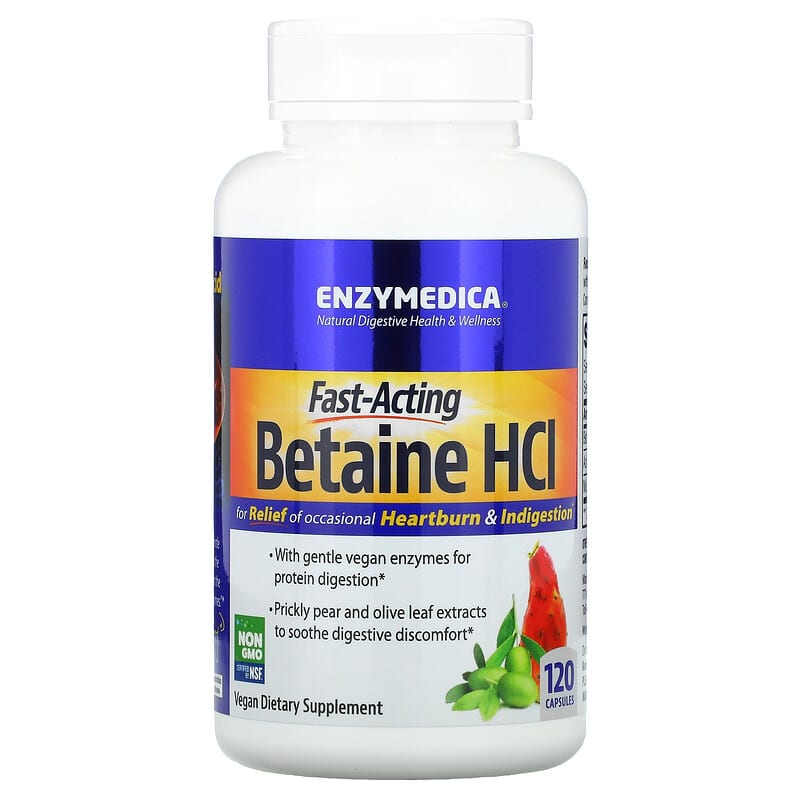 Enzymedica, Betaine HCL, 120 Capsules 670480100813