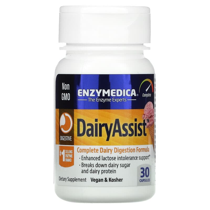 Enzymedica, DairyAssist, 30 Capsules 670480140505