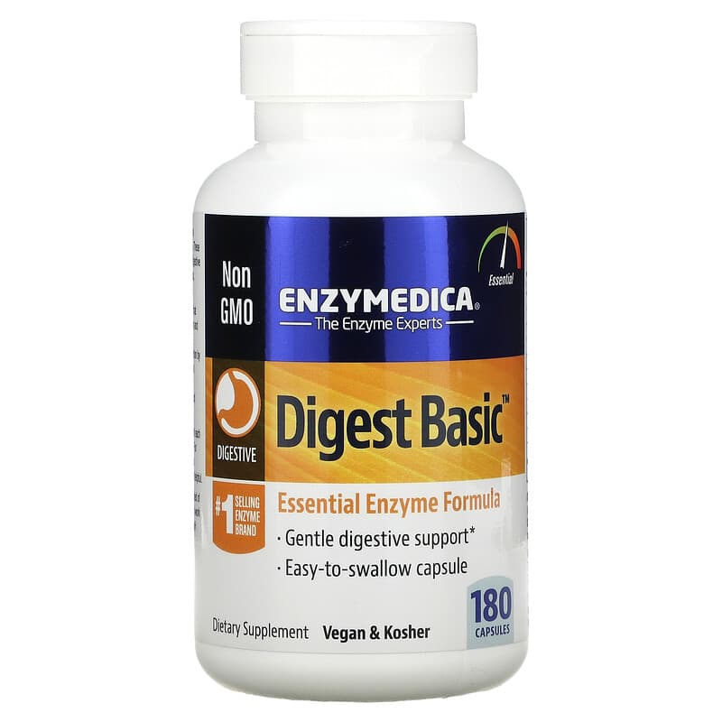 Enzymedica Digest Basic Essential Enzyme Formula 180 Capsules 670480290118