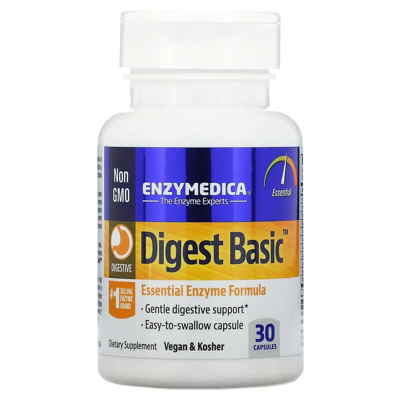 Enzymedica Digest Basic Essential Enzyme Formula 30 Capsules 670480290507