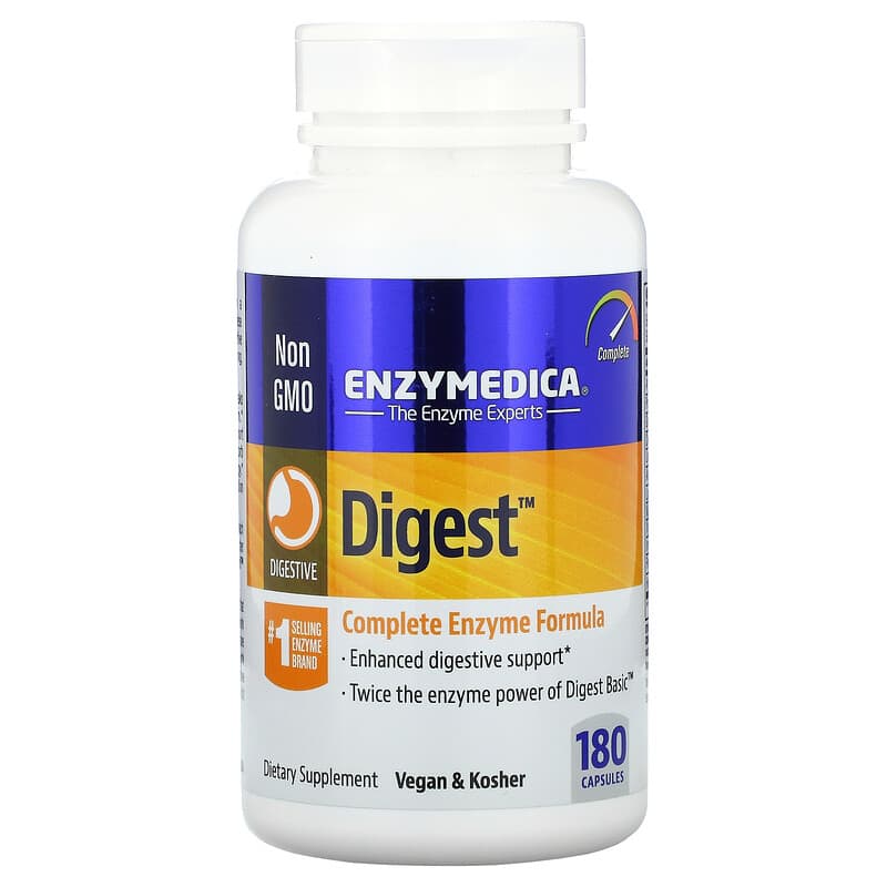 Enzymedica Digest Complete Enzyme Formula 180 Capsules 670480981108