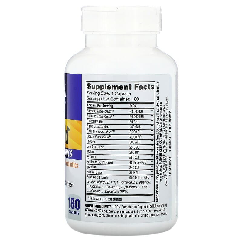 Enzymedica, Digest Gold + Probiotics, 180 Capsules 670480290910