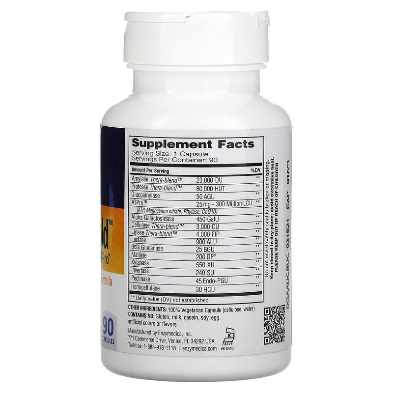 Enzymedica, Digest Gold with ATPro, 90 Capsules 670480202104