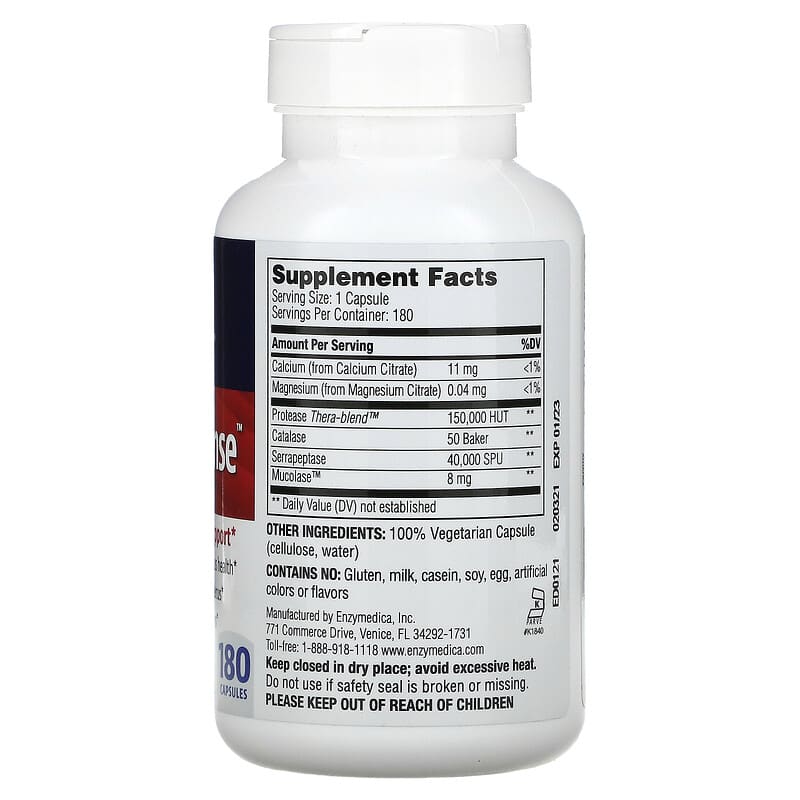 Enzymedica, Enzyme Defense, 180 Capsules 670480981429