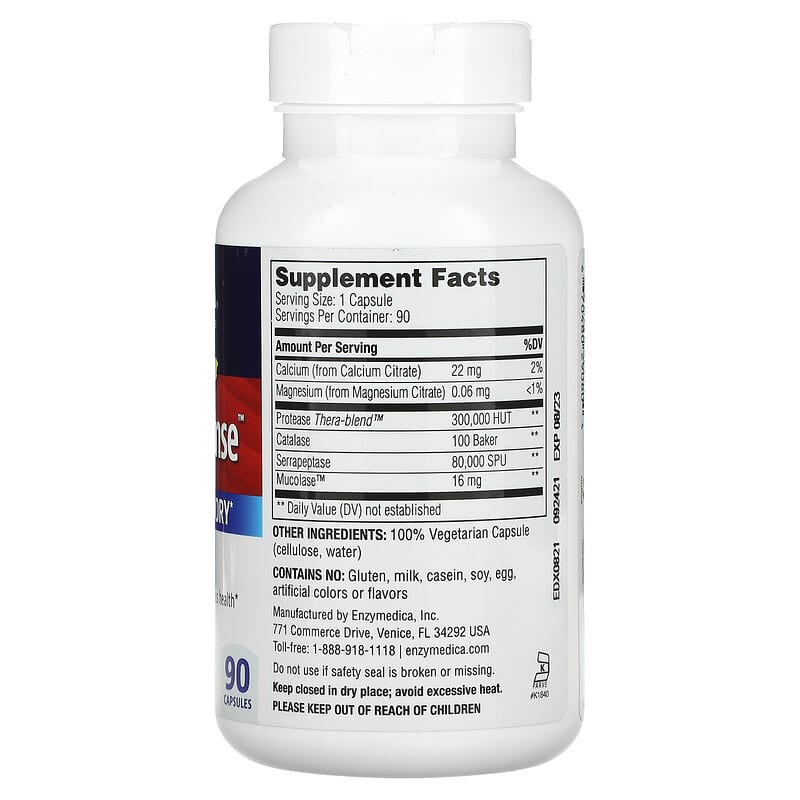 Enzymedica, Extra Strength Enzyme Defense, 90 Capsules 670480290804