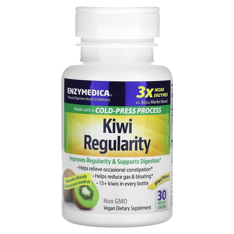 Enzymedica, Kiwi Regularity, Kiwi , 30 Relief Chews 670480110157
