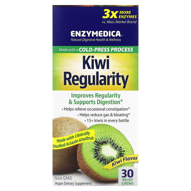 Enzymedica Kiwi Regularity Kiwi  30 Relief Chews 670480110157