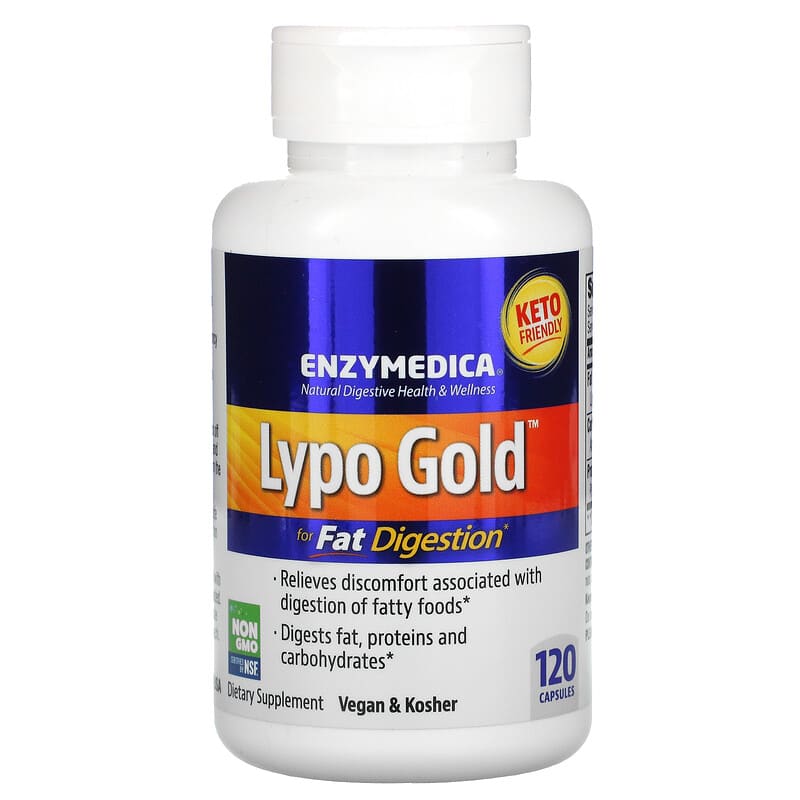 Enzymedica, Lypo Gold, For Fat Digestion, 120 Capsules 670480981313