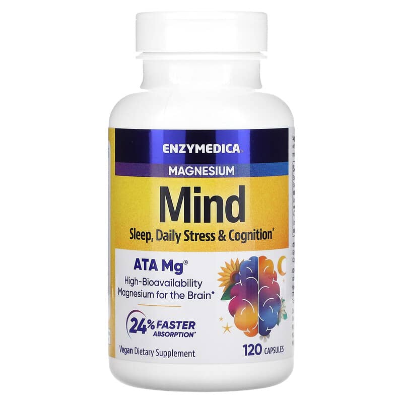 Enzymedica, Magnesium, Mind, 120 Capsules 670480101230