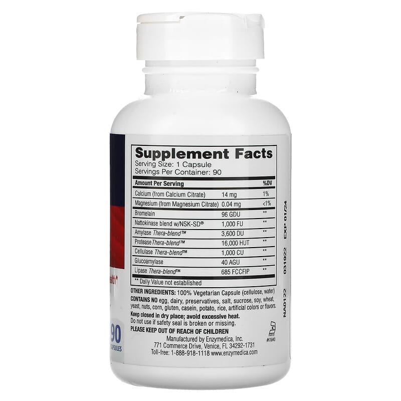 Enzymedica, Natto-K, 90 Capsules 670480220900