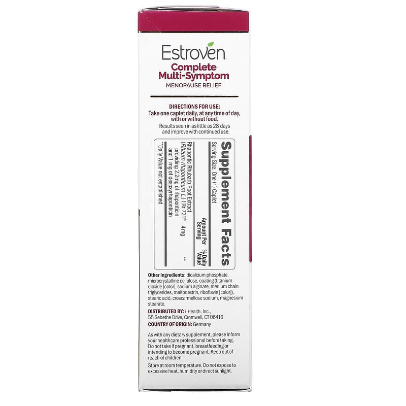 Estroven, Complete Multi-Symptom Menopause Relief, 60 Caplets 92961040348