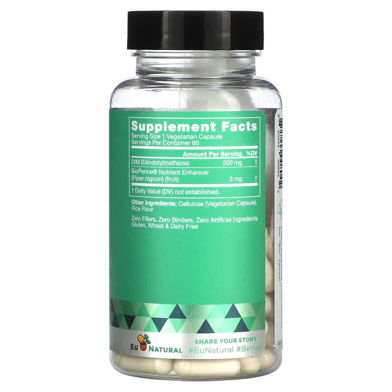 Eu Natural, DIM, 200 mg, 60 Vegetarian Capsules 855244008042