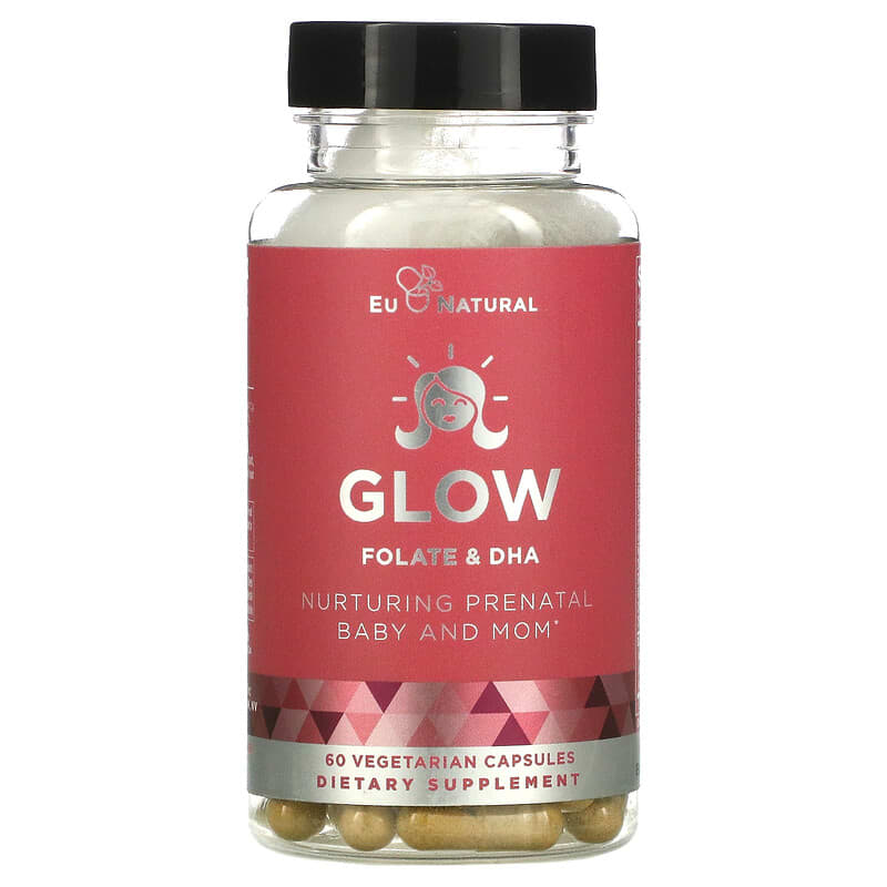 Eu Natural Glow Folate & DHA 60 Vegetarian Capsules 855244008219