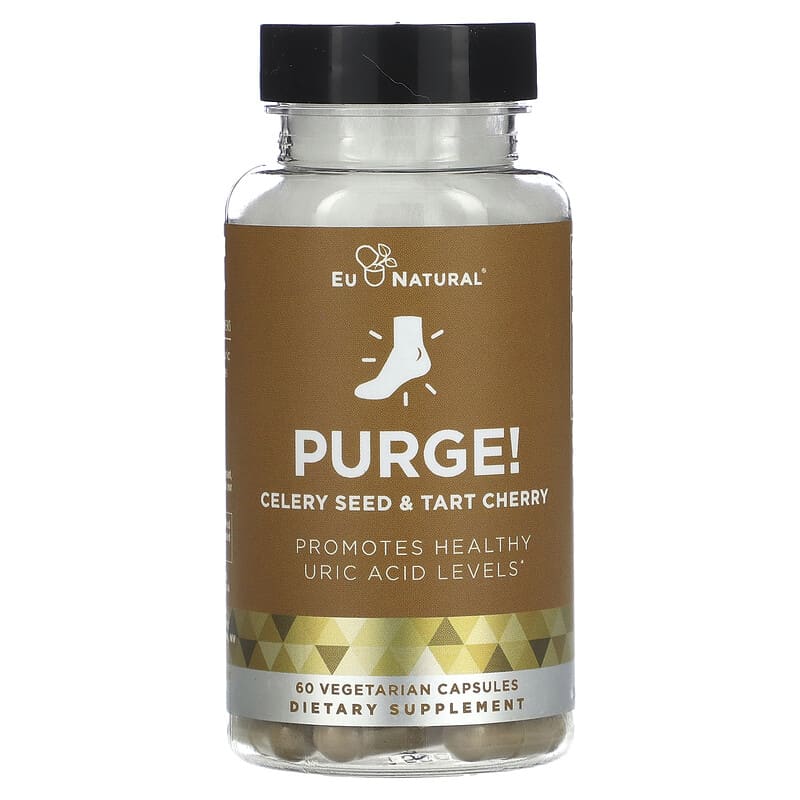 Eu Natural PURGE! Celery Seed & Tart Cherry 60 Vegetarian Capsules 855244008127