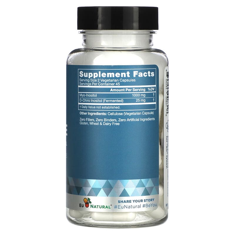 Eu Natural, Regulate, MYO & D-Chiro Inositol, 90 Vegetarian Capsules 855244008318