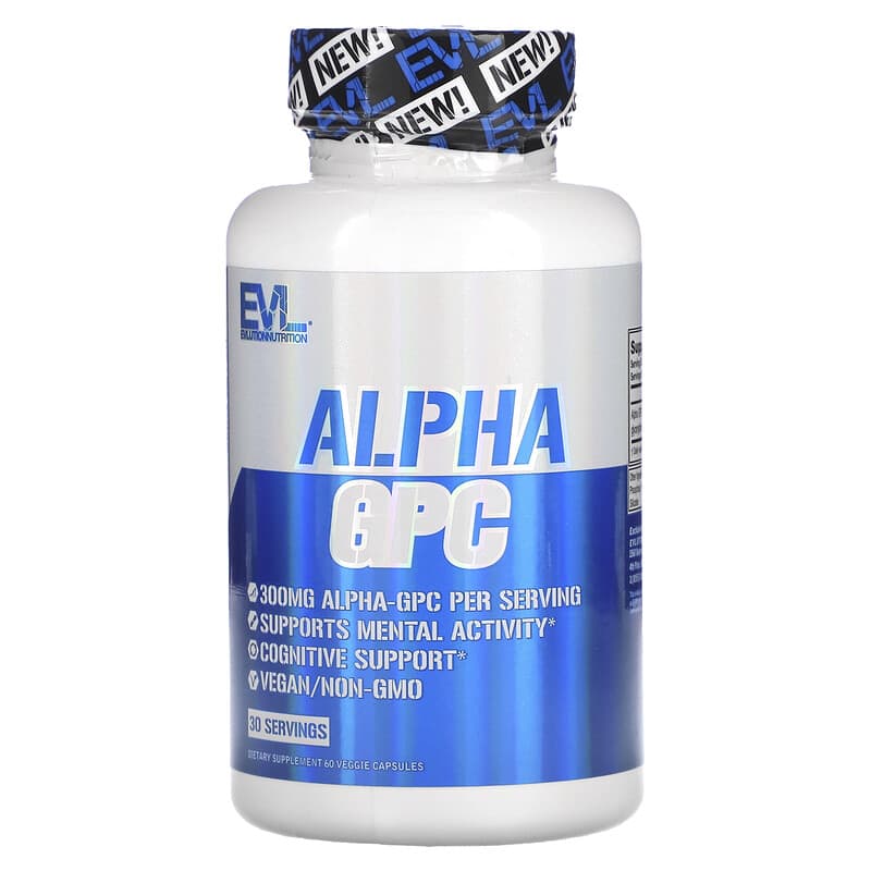 EVLution Nutrition Alpha GPC 60 Veggie Capsules 818901027527