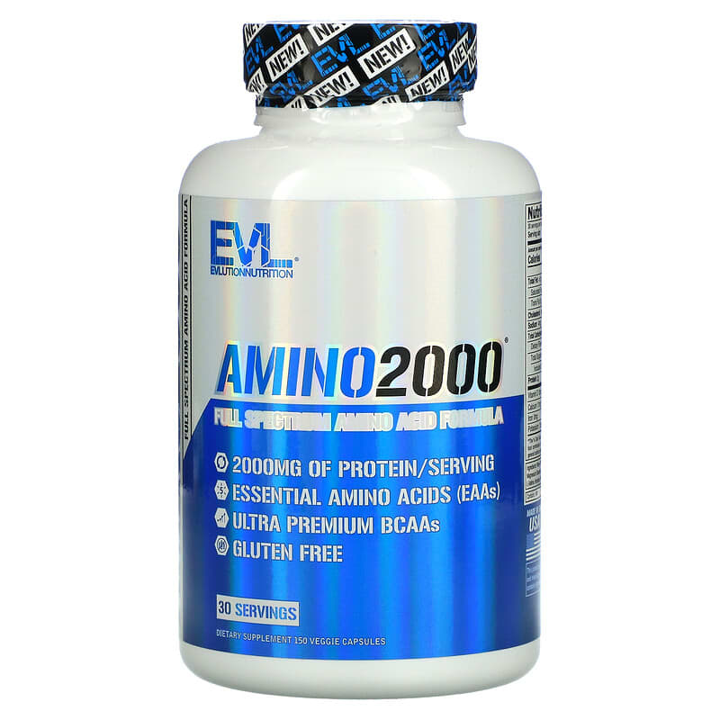 EVLution Nutrition Amino 2000 150 Veggie Capsules 818901026285