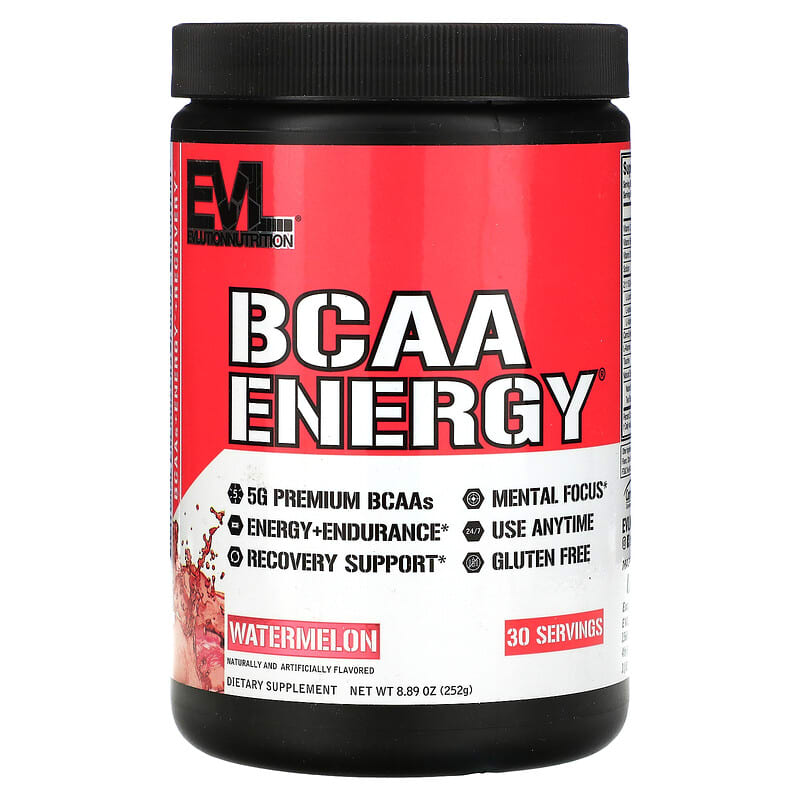 EVLution Nutrition BCAA ENERGY Watermelon 8.89 oz (252 g) 818901020177