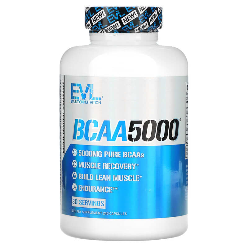 EVLution Nutrition BCAA5000 240 Capsules 852687909141