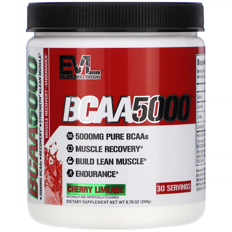 EVLution Nutrition BCAA5000 Cherry Limeade 8.78 oz (249 g) 710051864352