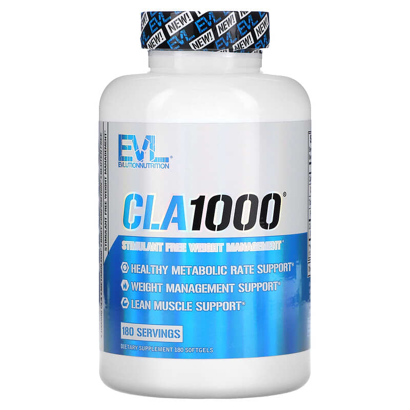 EVLution Nutrition CLA1000 Stimulant Free Weight Management 180 Softgels 682055552361