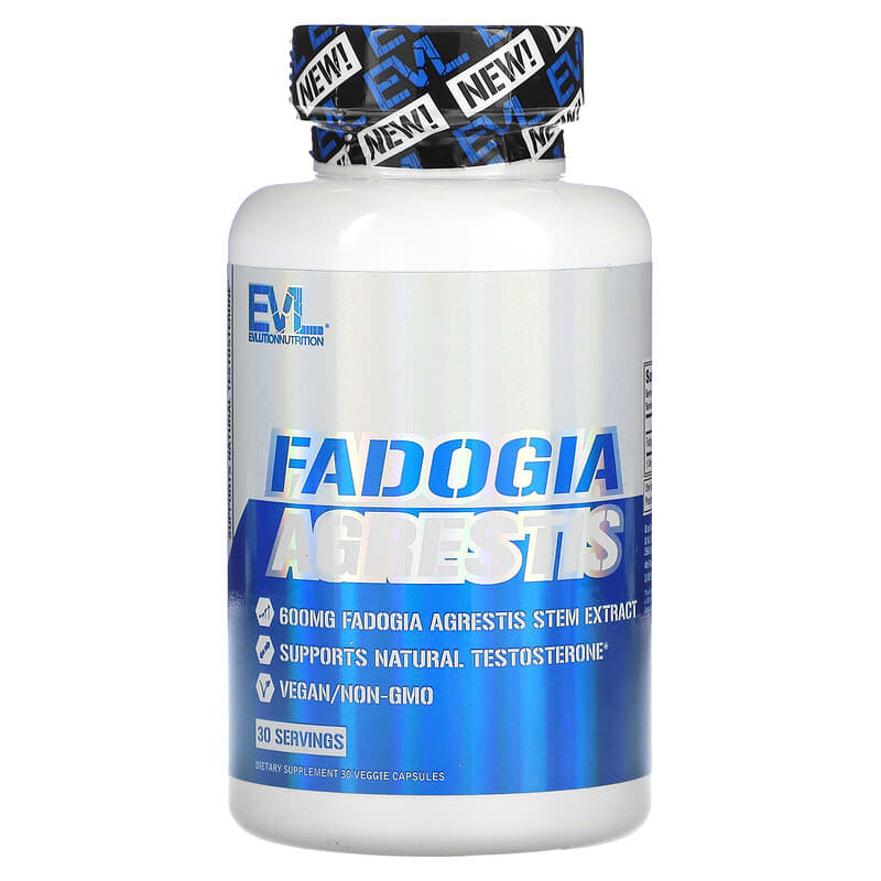 EVLution Nutrition Fadogia Agrestis 600 mg 30 Veggie Capsules 818901027435