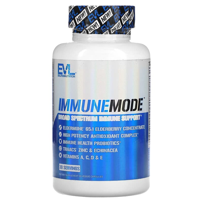EVLution Nutrition ImmuneMode Broad Spectrum Immune Support 30 Veggie Capsules 818901025103