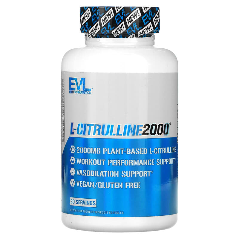 EVLution Nutrition L-Citrulline2000 90 Veggie Capsules 818901024182