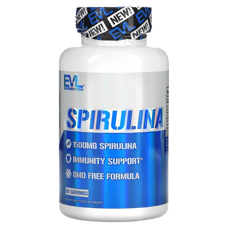 EVLution Nutrition Spirulina 180 Tablets 818901027152