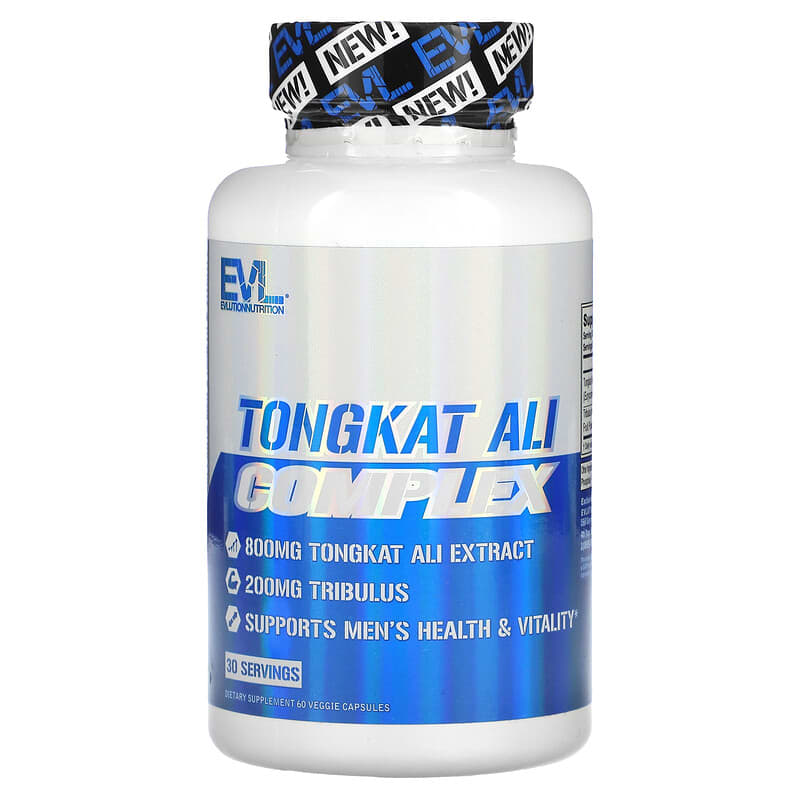 EVLution Nutrition Tongkat Ali Complex 800 mg  60 Veggie Capsules 818901027602