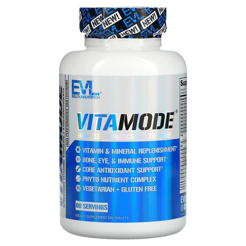 EVLution Nutrition VitaMode High Performance Multivitamin 120 Tablets 682055552415