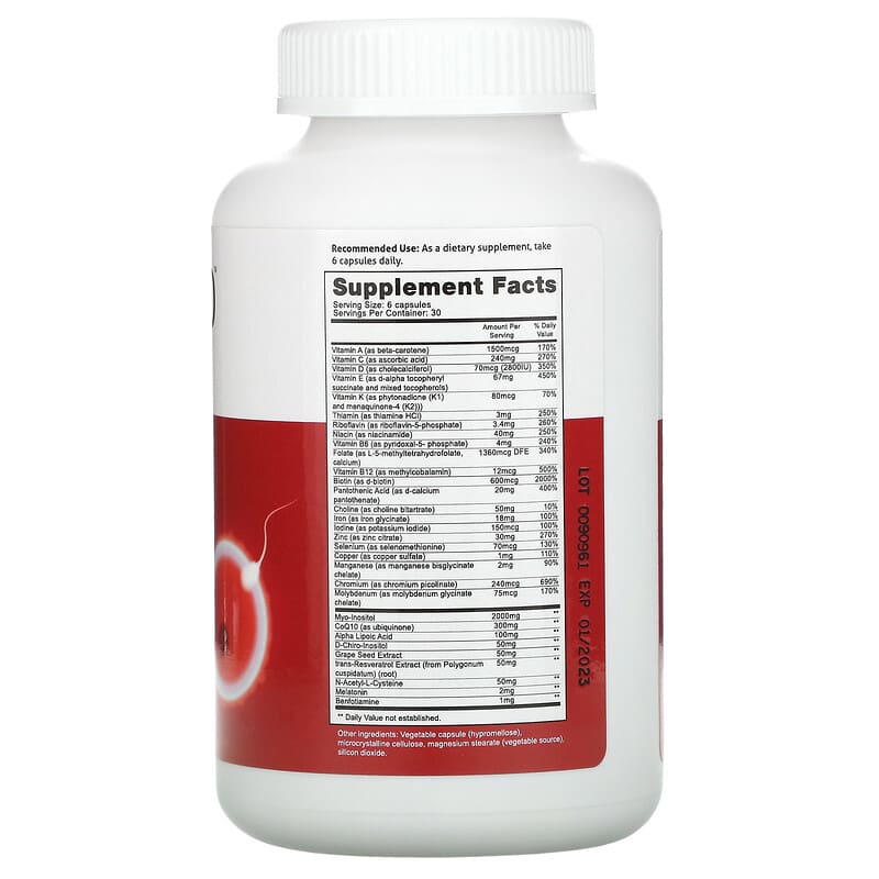 Fairhaven Health, FH Pro for Women, Clinical-Grade Fertility Supplement, 180 Capsules 896593002176