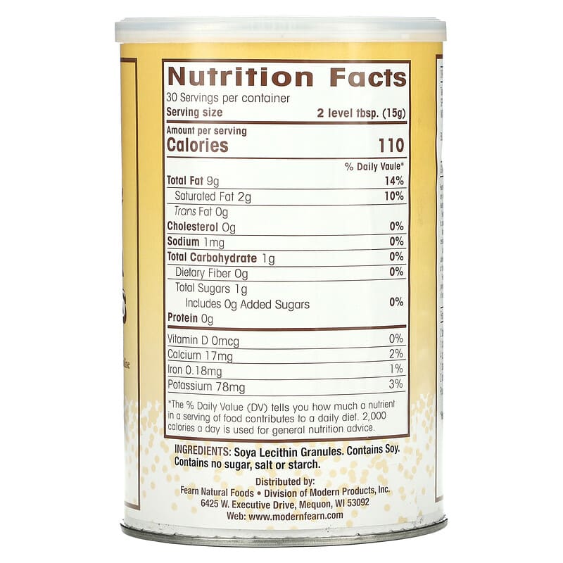 Fearn Natural Foods, Lecithin Granules, 16 oz (454 g) 41178400308