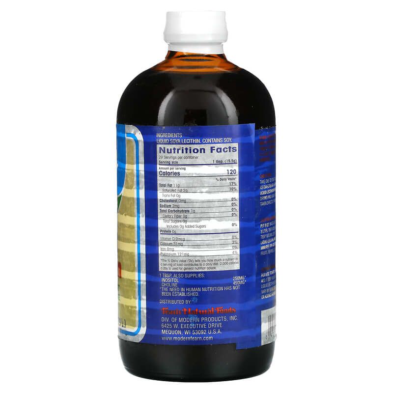 Fearn Natural Foods, Liquid Lecithin, 16 fl oz (473 ml) 41178380303