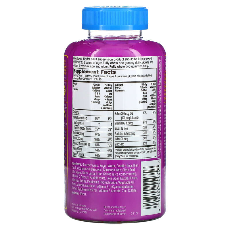 Flintstones, Complete, Children's Multivitamin with Vitamin A, C, D, E and Zinc, 180 Gummies 16500554356