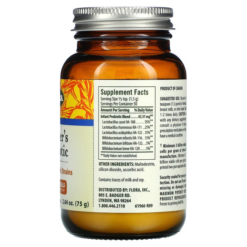 Flora, Toddler's Probiotic, 3 Billion, 2.64 oz (75 g) 61998619667