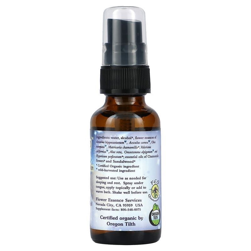 Flower Essence Services, Flora-Sleep, Flower Essence & Essential Oil, 1 oz (30 ml) 782932151196