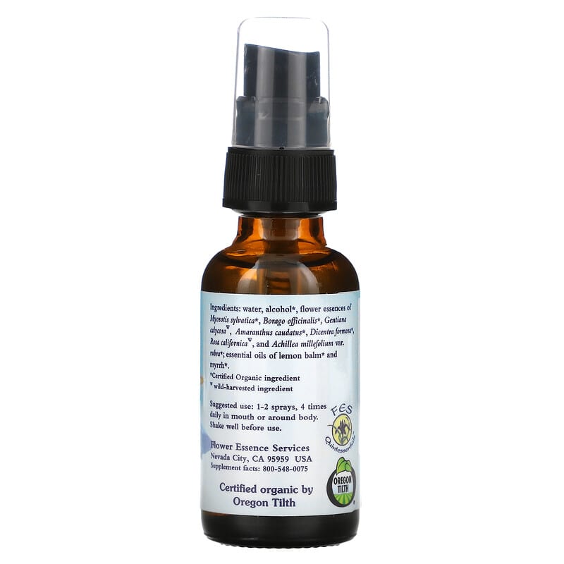 Flower Essence Services, Grief Relief, Flower Essence & Essential Oil, 1 fl oz (30 ml) 782932151035