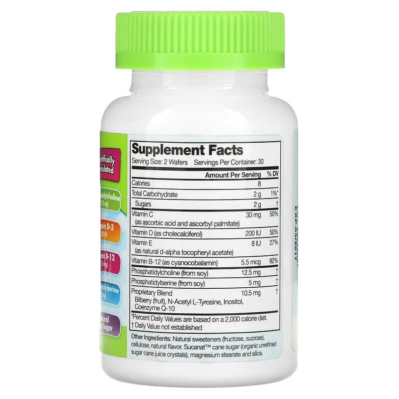 Focus Factor, Healthy Brain Function, For Kids, Berry Blast, 60 Chewable Wafers 726000105032