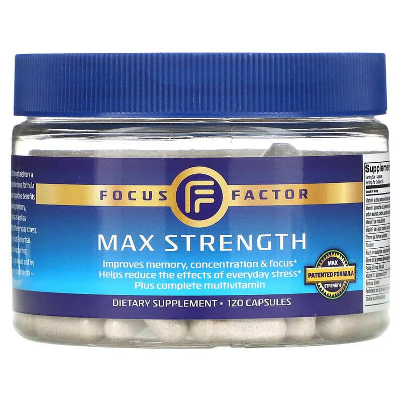 Focus Factor, Max Strength, 120 Capsules 811909033675