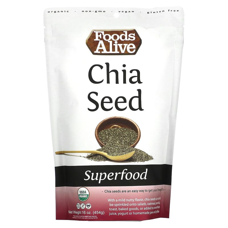 Foods Alive Superfood Organic Chia Seed 16 oz (454 g) 891551000676